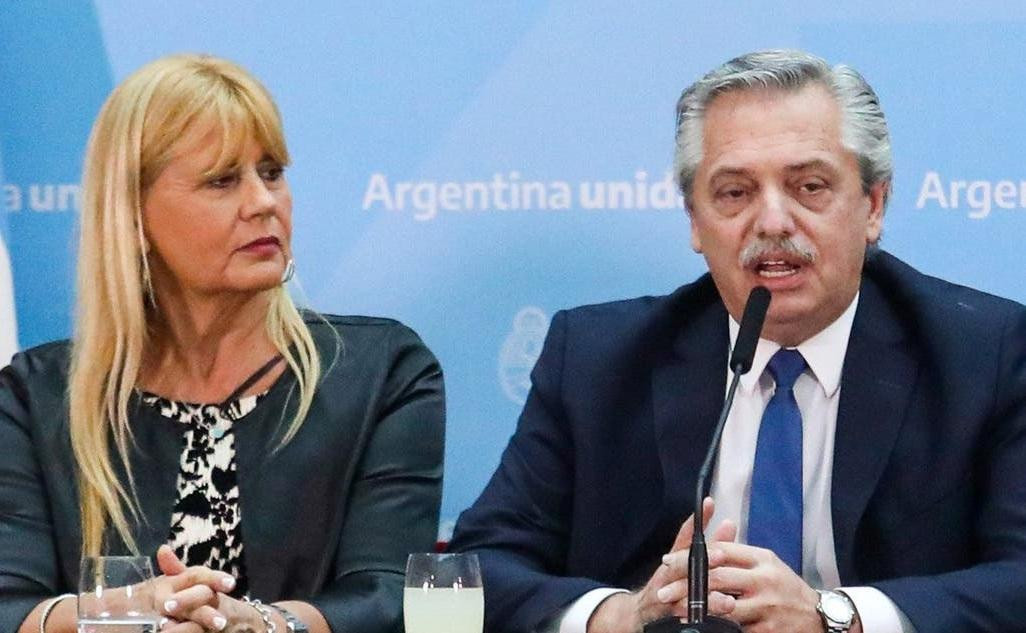 Marcela Losardo y Alberto Fernández