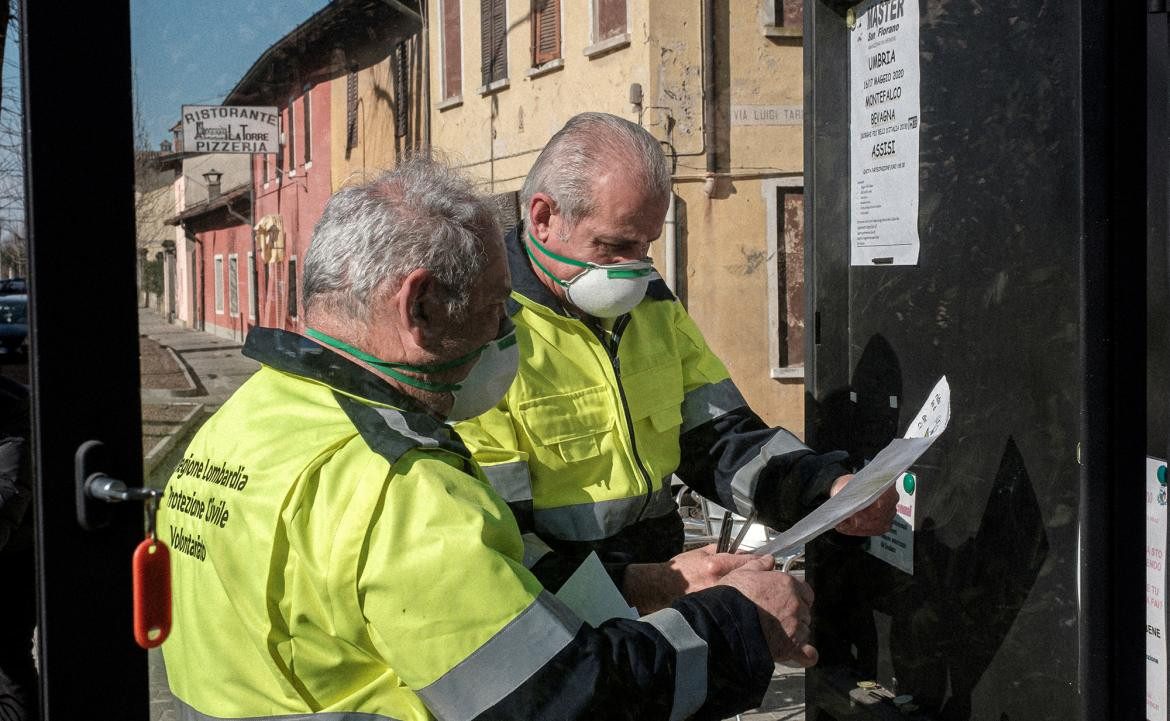 Coronavirus en Italia, controles, REUTERS