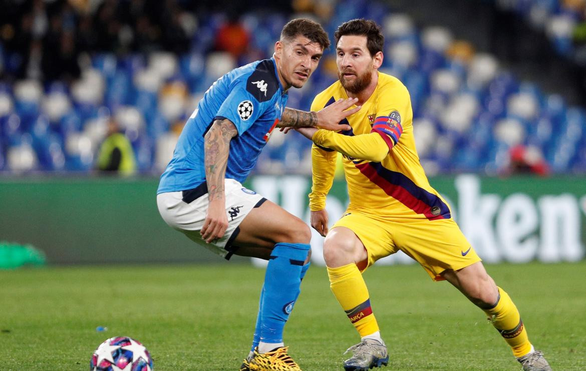 Napoli vs. Barcelona, Champions League, Lionel Messi, REUTERS	