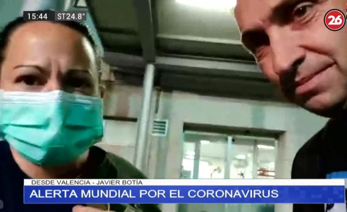 Coronavirus en España, Canal 26 en Valencia con posible paciente