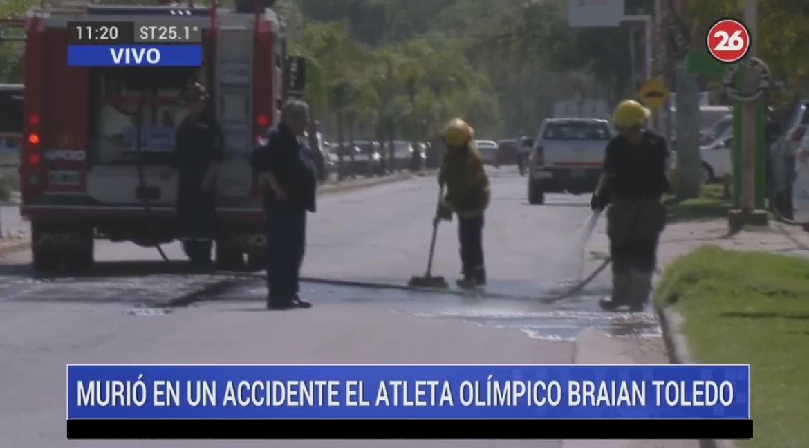 Muerte de Braian Toledo, móvil Canal 26