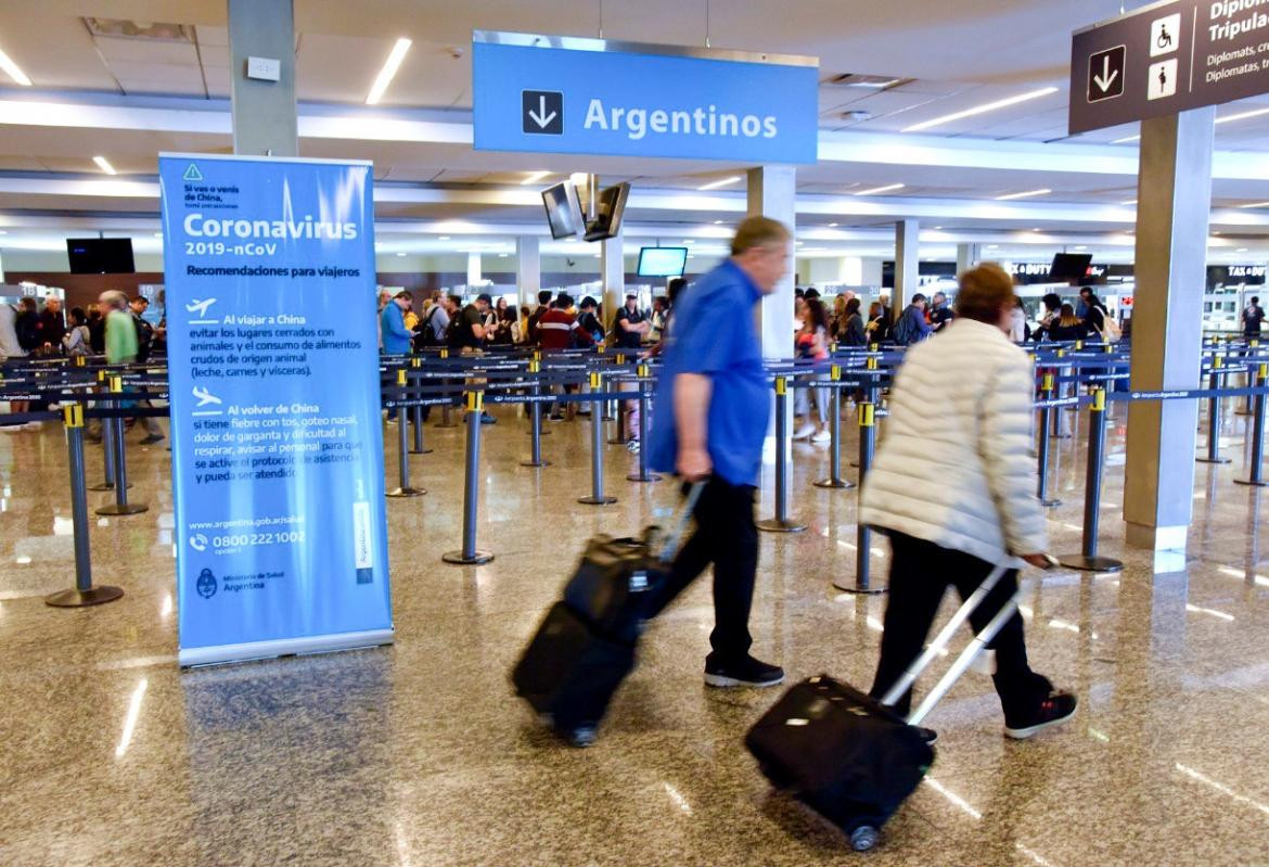 Coronavirus en Argentina, aeropuerto, controles, NA