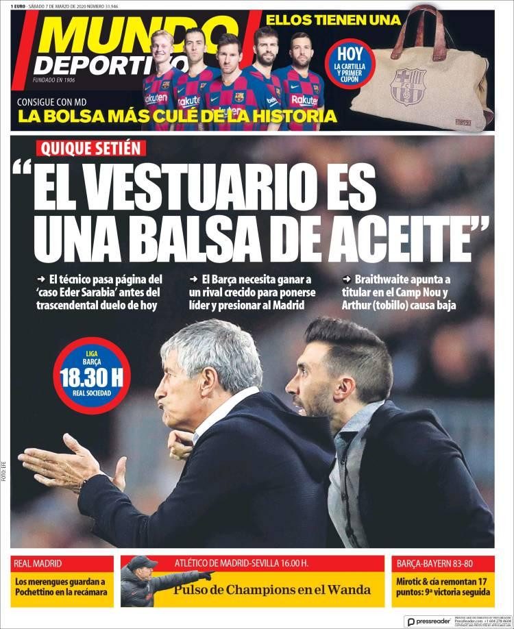 Tapas de diarios, 07-02-20, MUNDO DEPORTIVO