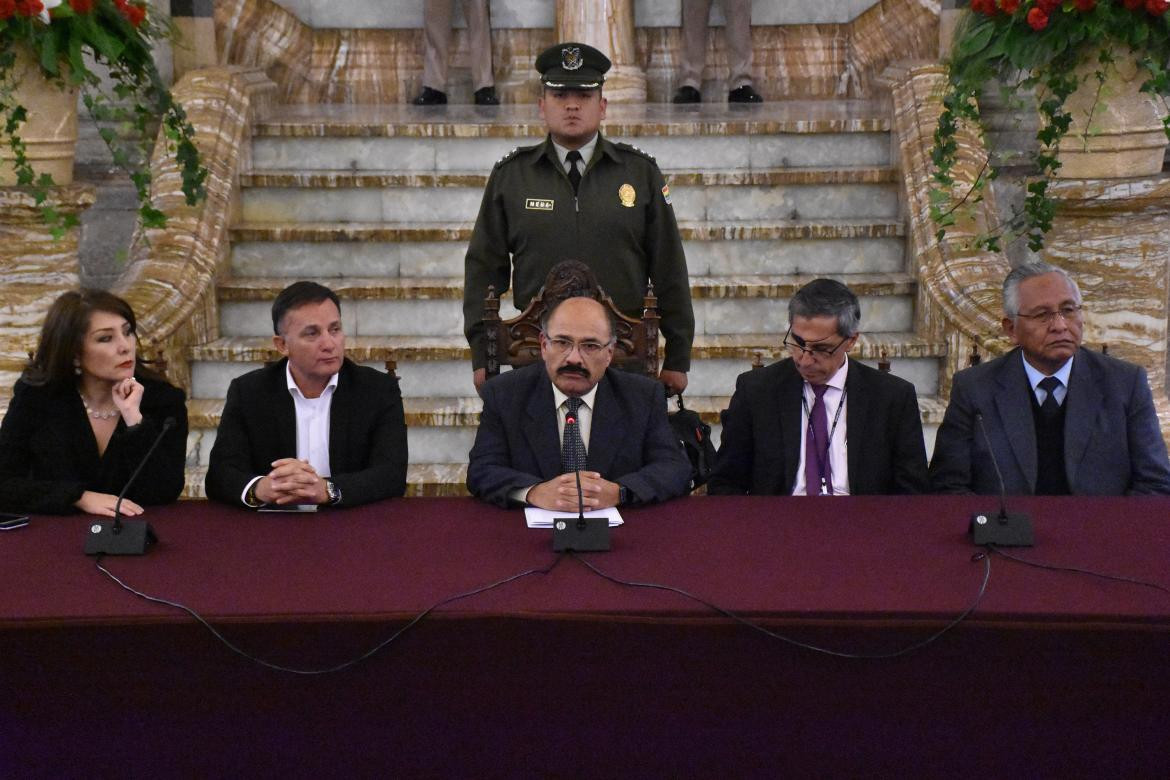 Conferencia de prensa en Bolivia, coronavirus, REUTERS