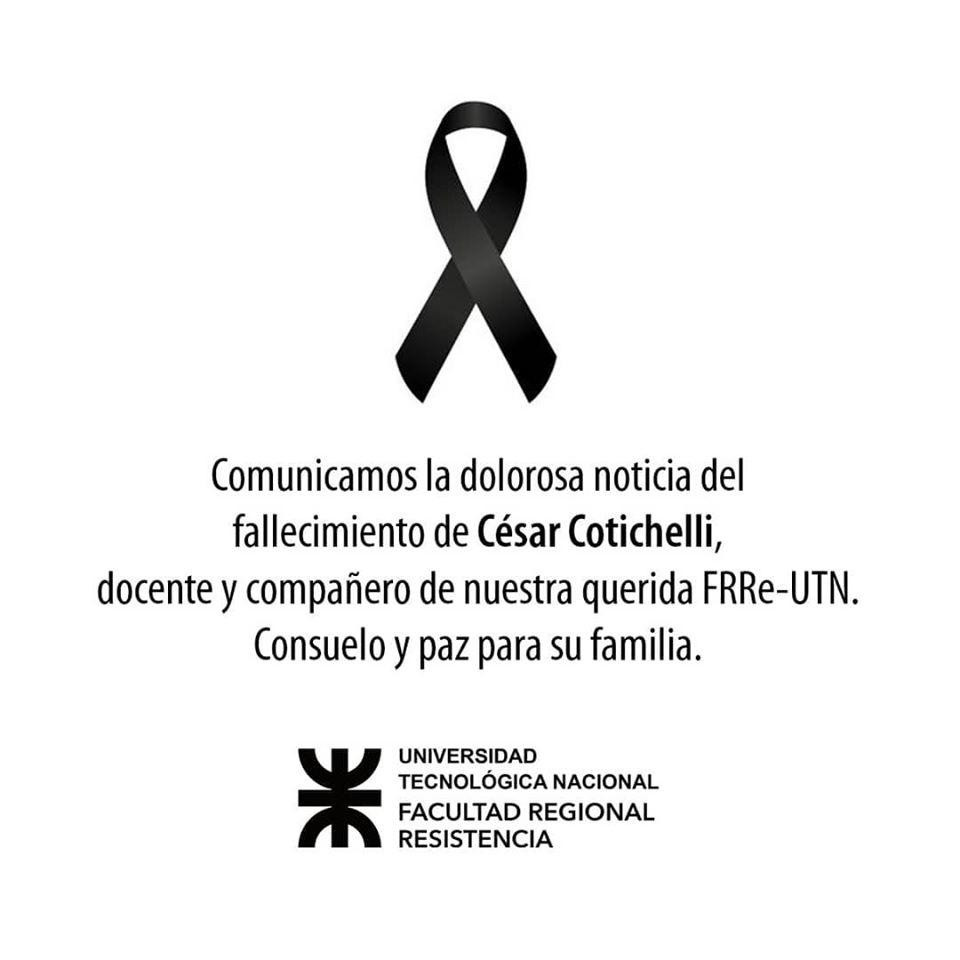 Pandemia de coronavirus en Argentina, Chaco, César Cotichelli