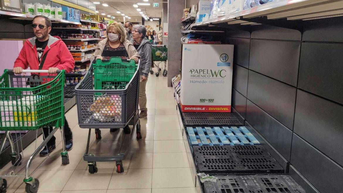 Compras en supermercados, coronavirus