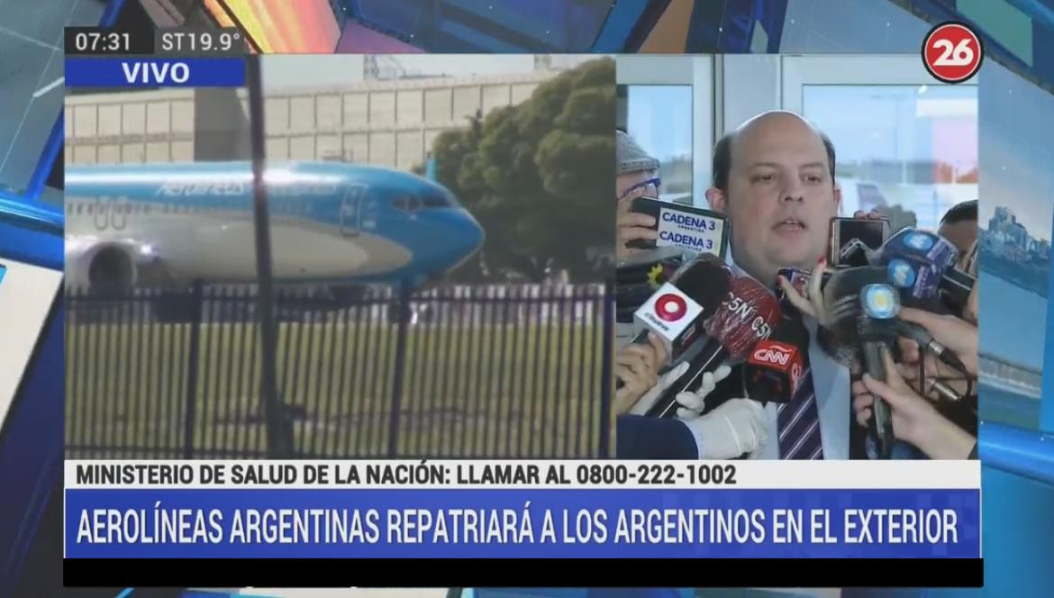 Presidente de Aerolíneas, Canal 26