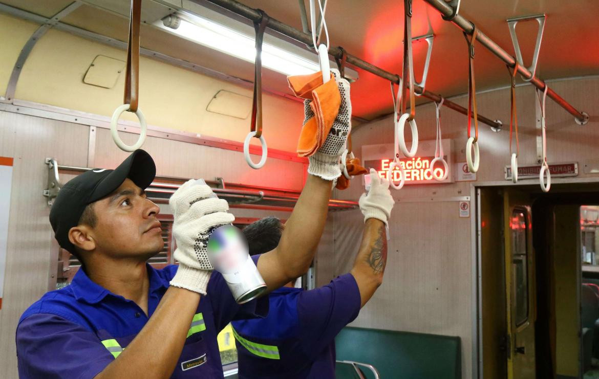 Desinfección de trenes por coronavirus