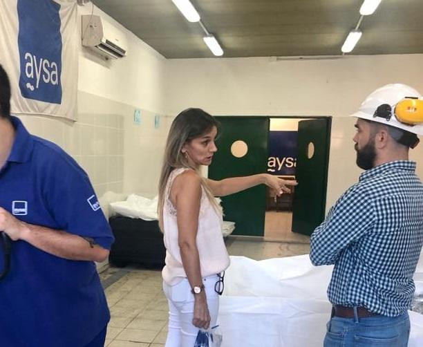 Malena Galmarini recorrió la Planta Gral San Martín