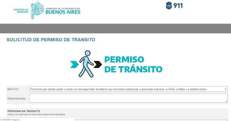 Permiso para circular por la provincia en cuarentena por coronavirus