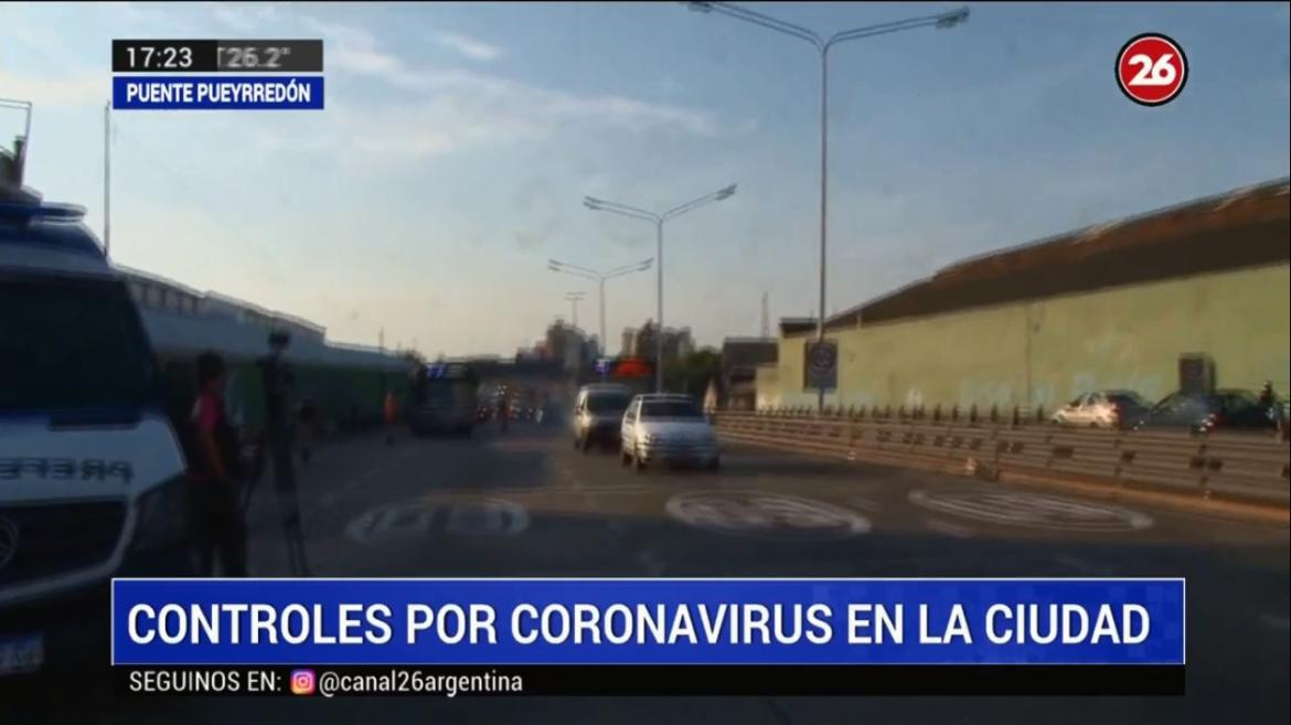 Coronavirus, Argentina, controles de acceso, Canal 26	