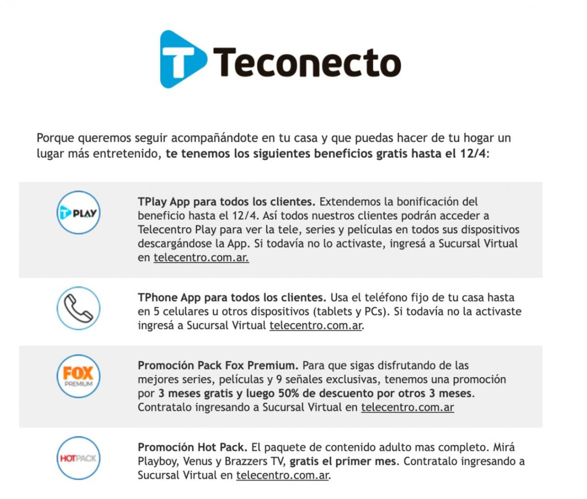 Telecentro, Teconecto, Internet, televisión, Wifi, telecomunicaciones