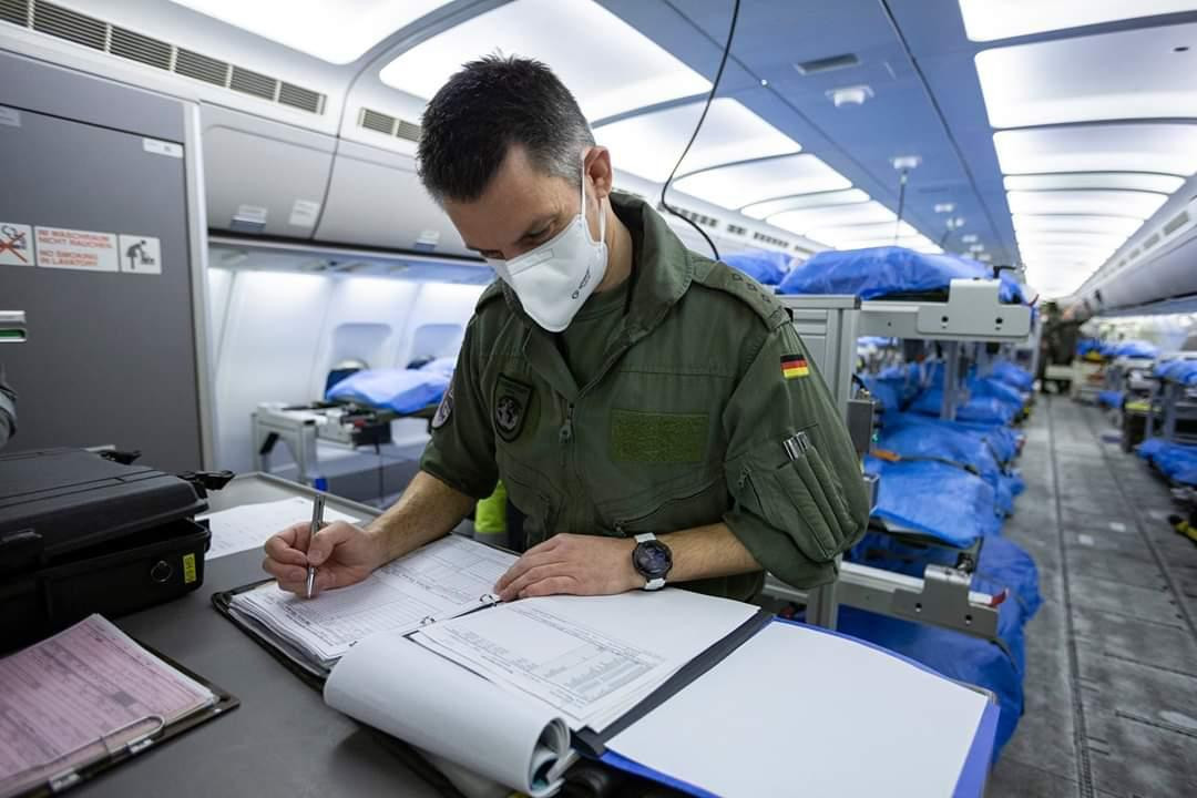 Avión de Alemania para trasladar a pacientes italianos