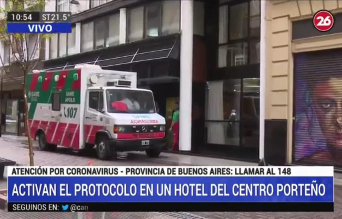 Hotel Buenos Aires pasajeros coronavirus