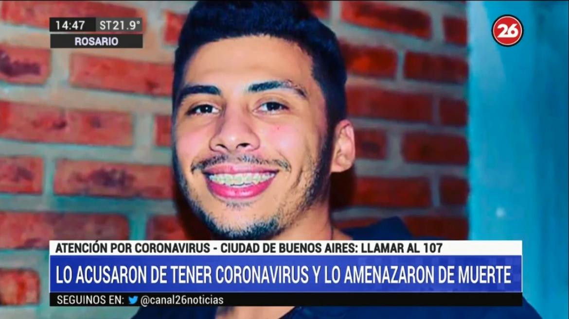 Joven acusado de tener coronavirus y amenazado