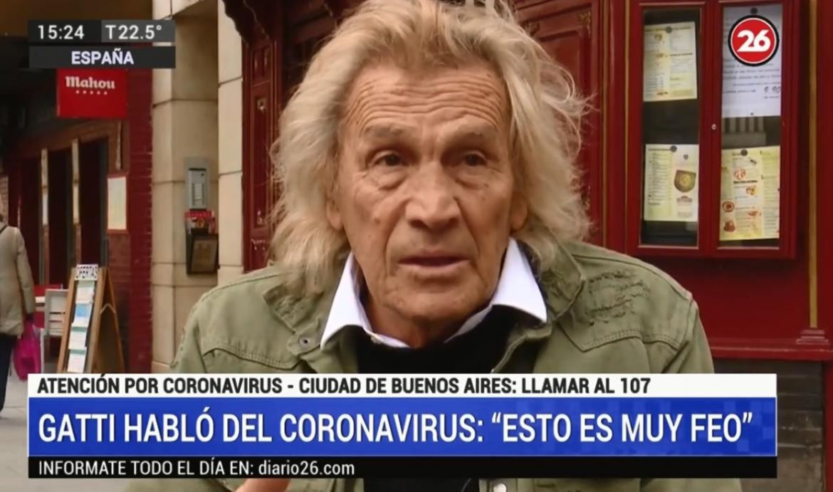 Hugo Gatti sobre su estado de salud por coronavirus, CANAL 26