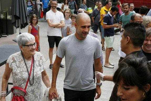 Guardiola y su madre