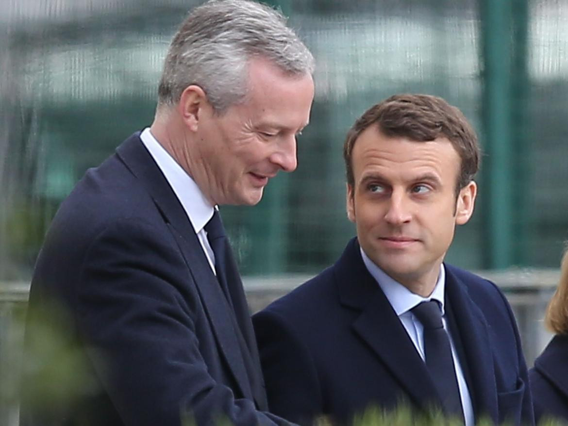 Bruno Le Maire y Emmanuel Macron, finanzas en Francia