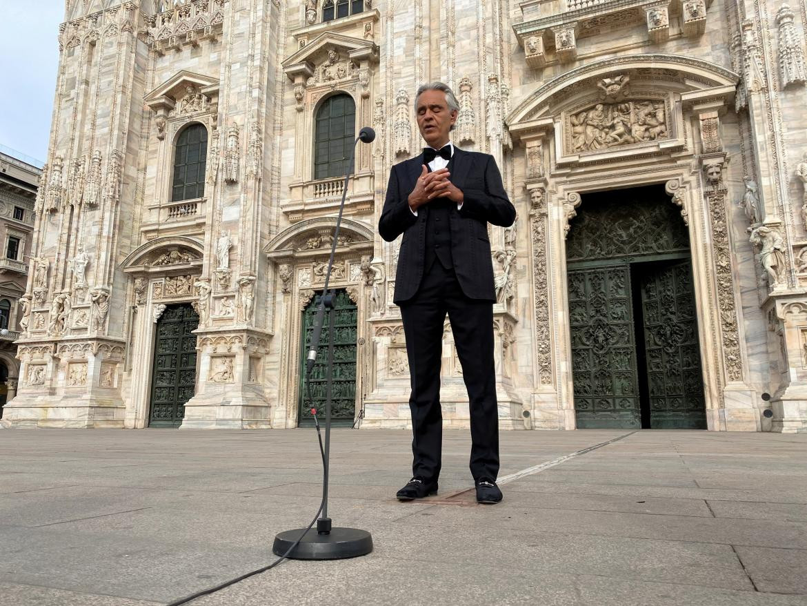 Concierto de Andrea Bocelli por Pascuas en el Domo de MIlán, REUTERS