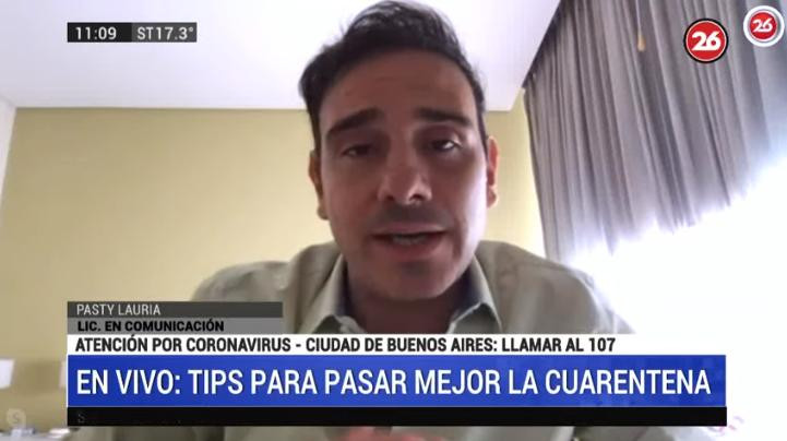 Consejos de Pasty Lauría para tener una mejor cuarentena, CANAL 26