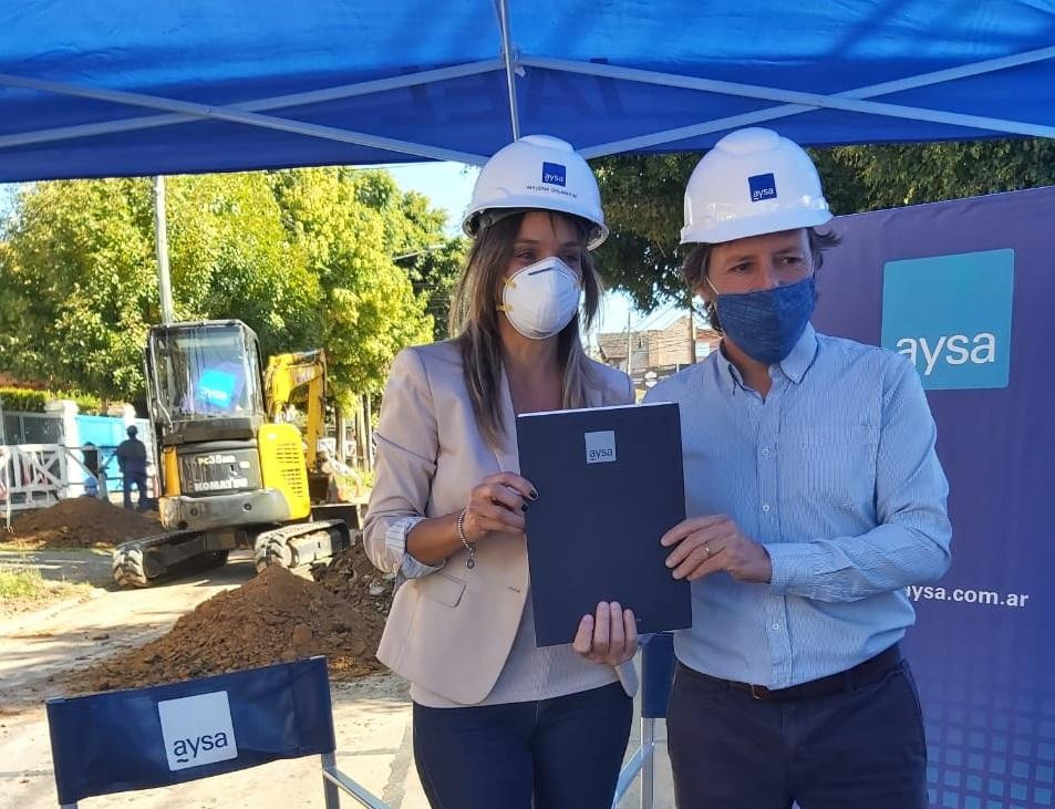 Malena Galmarini recorrió obras en San Miguel junto a intendente Méndez