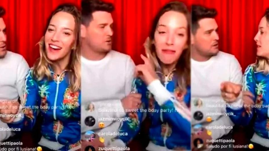 Michael Buble y Luisana Lopilato en vivo de Instagram