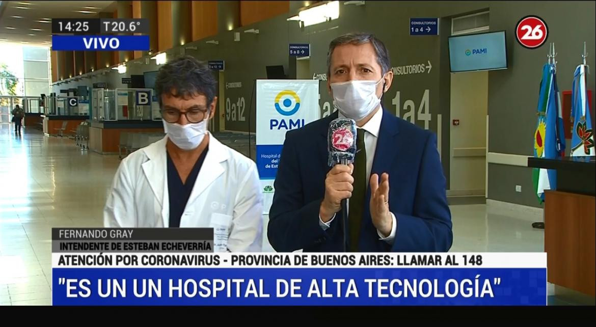 Hospital del Bicentenario, Esteban Echeverría, Fernando Gray, coronavirus, CANAL 26