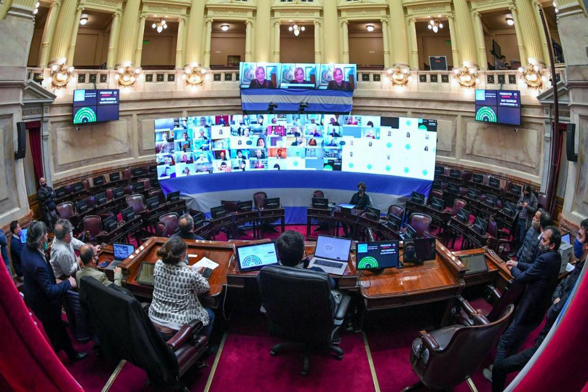 Prueba de sesión virtual en el Senado