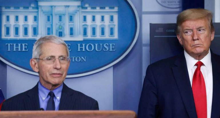 Asesor Anthony Fauci y Donald Trump, Casa Blanca, Reuters