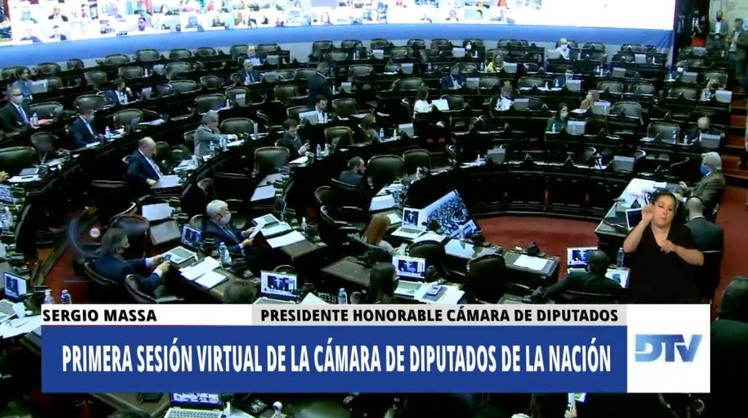 Sesión virtual en Diputados, Sergio Massa	