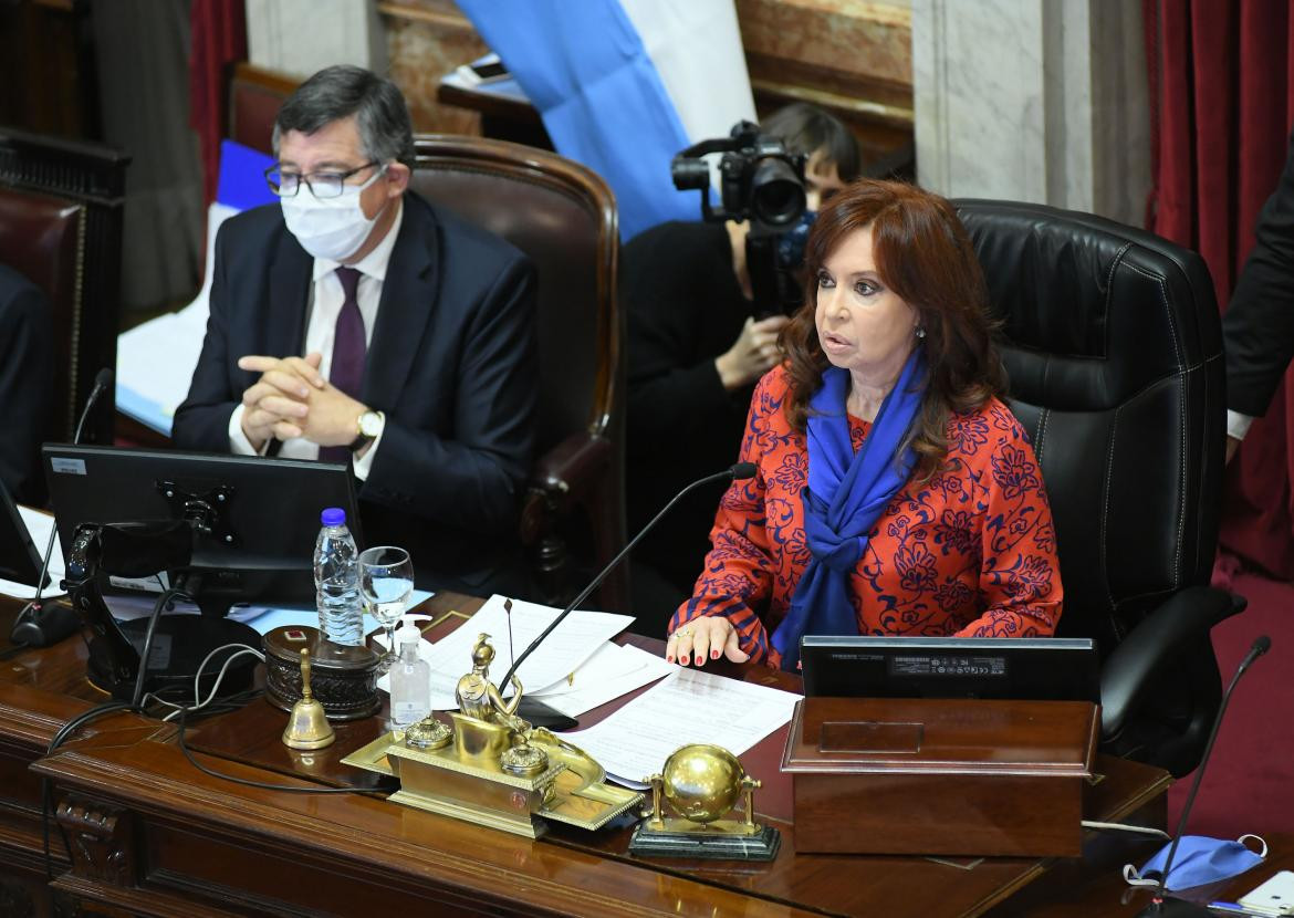 Cristina Fernández de Kirchner en el Senado, AGENCIA NA