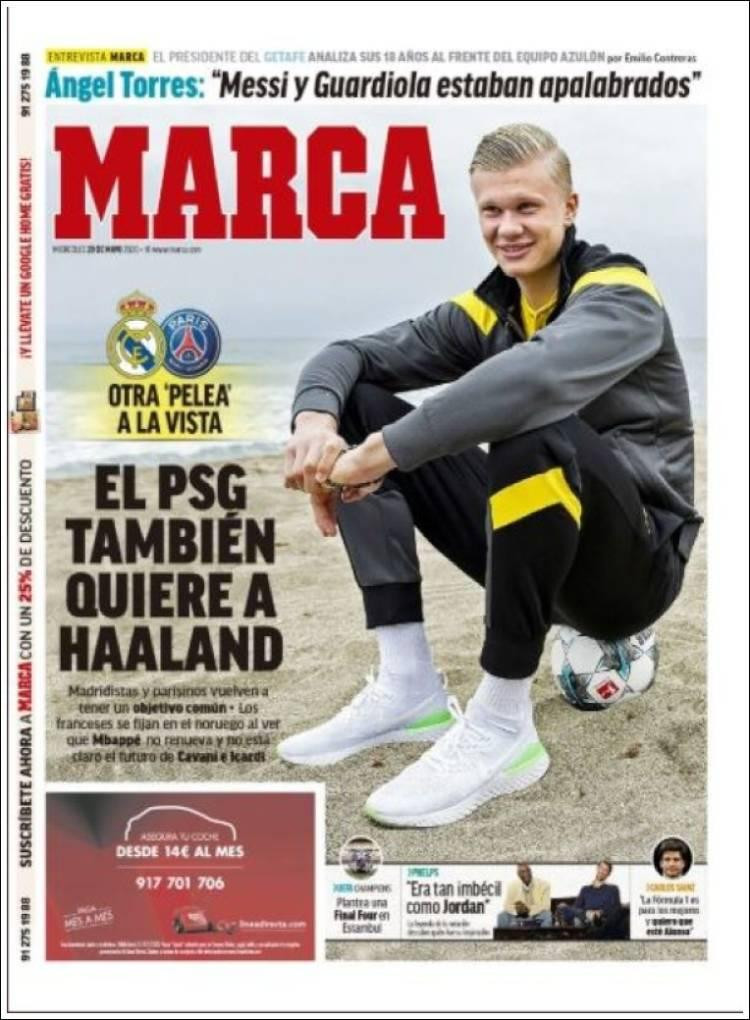 Tapas de diarios, Marca, miércoles 20 de mayo de 2020	