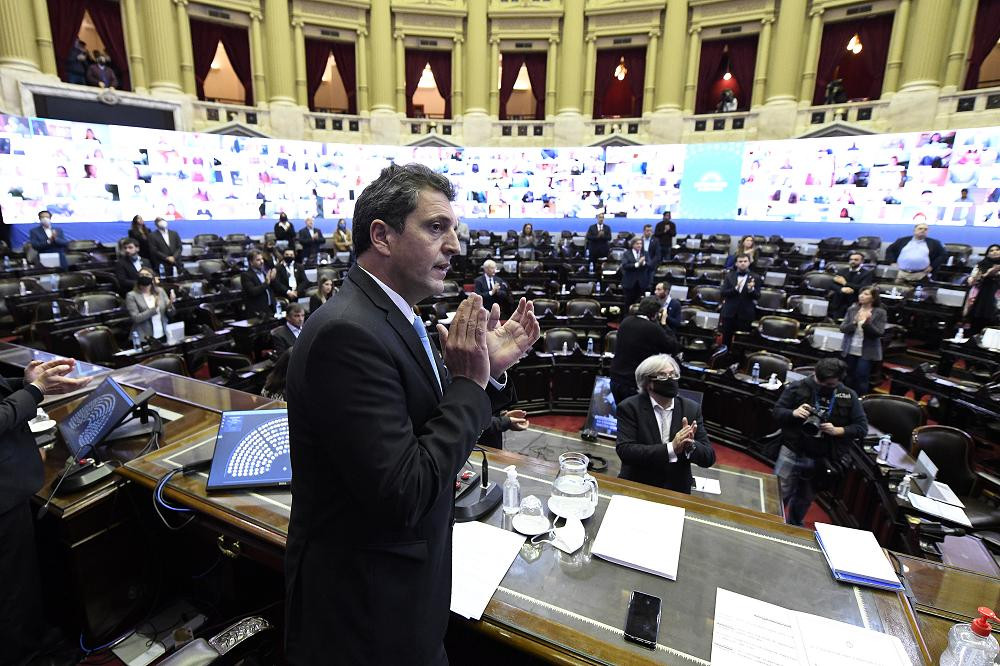 Sergio Massa, sesión virtual en Diputados, NA