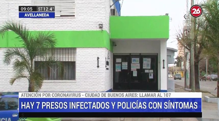 Policias y presos con  síntomas de coronavirus en Avellaneda