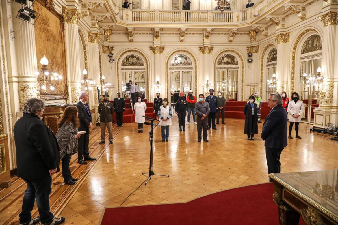 Alberto Fernández en conmemoración de aniversario de Revolución de Mayo