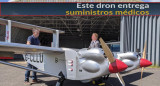 Dron que entrega suministros médicos, coronavirus, Inglaterra, REUTERS