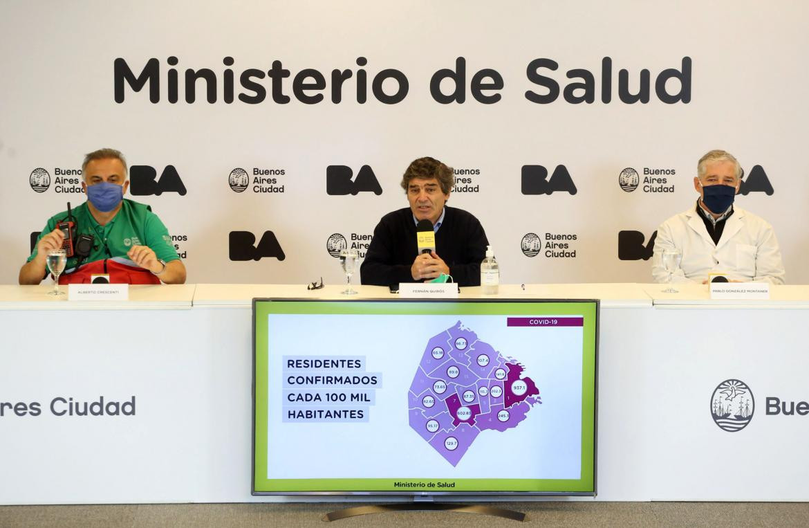 Fernán Quirós, ministro de Salud porteño, Agencia NA