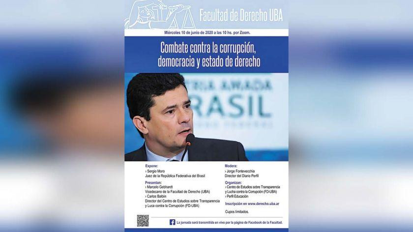 Invitación a la conferencia de Sergio Moro en la UBA