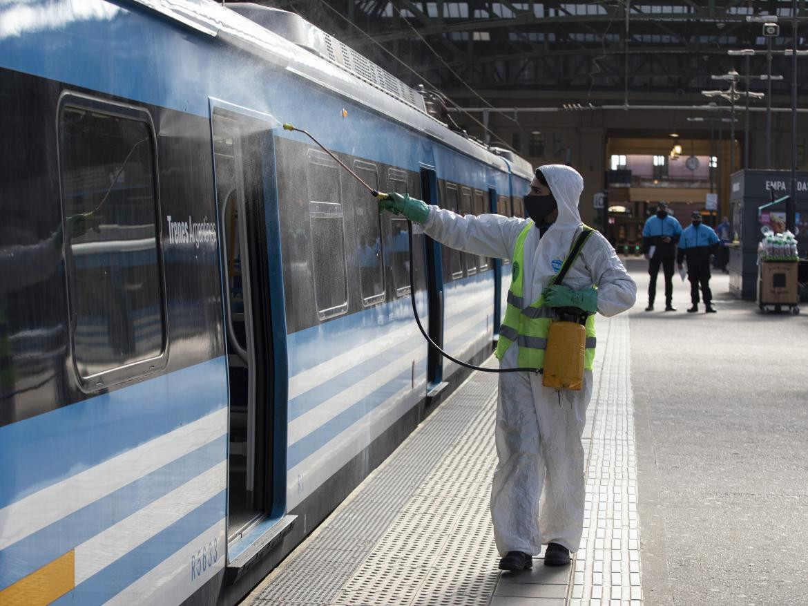 Transporte público, trenes argentinos, cuarentena
