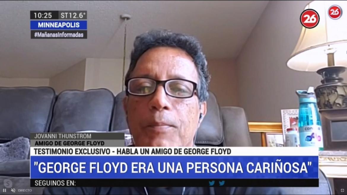 Amigo de George Floyd, entrevista con Canal 26