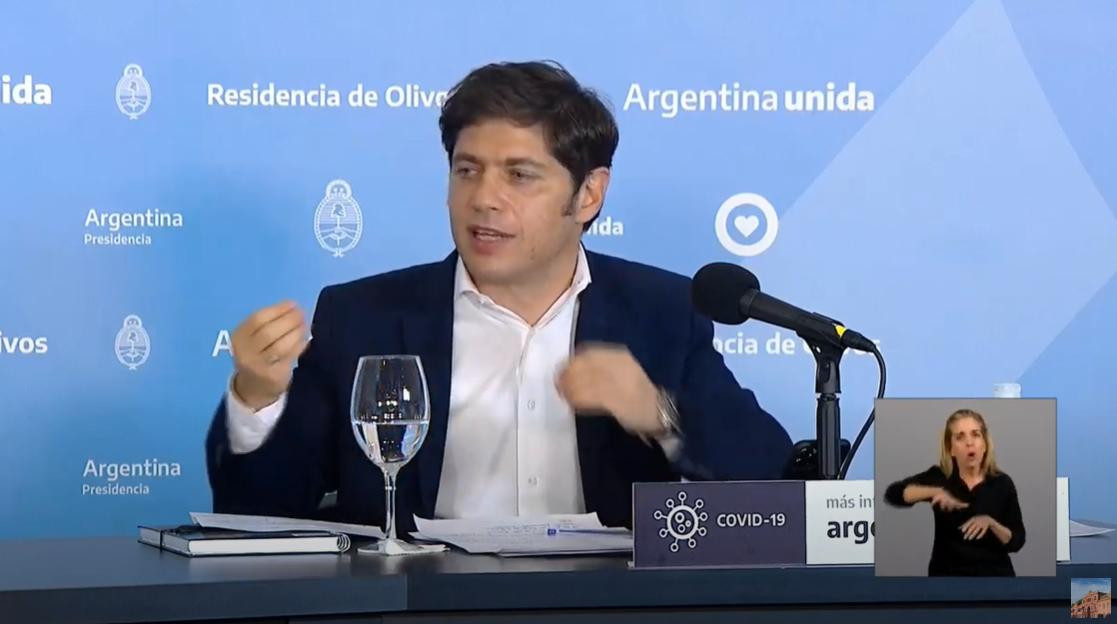 Axel Kicillof, anuncios por cuarentena