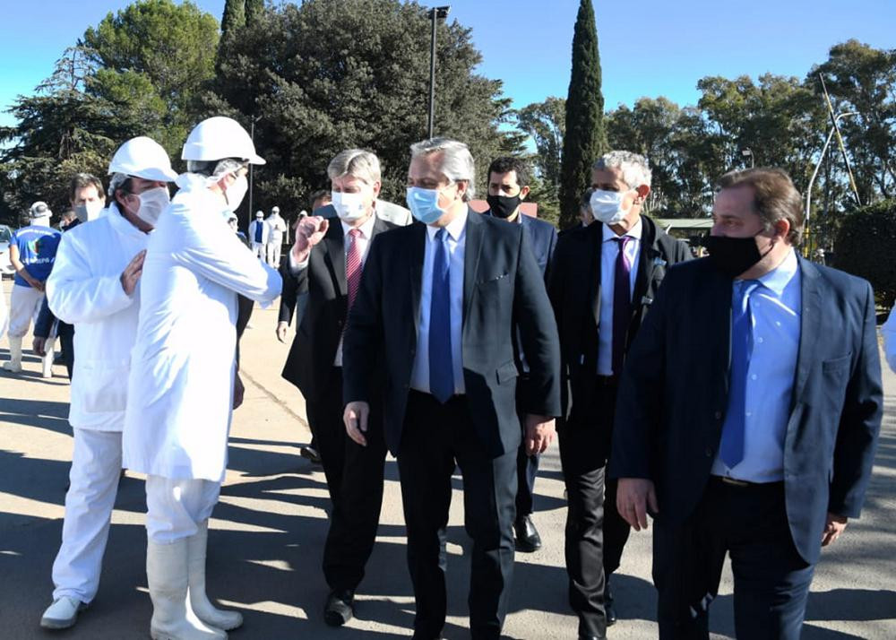 Alberto Fernández en La Pmapa, NA