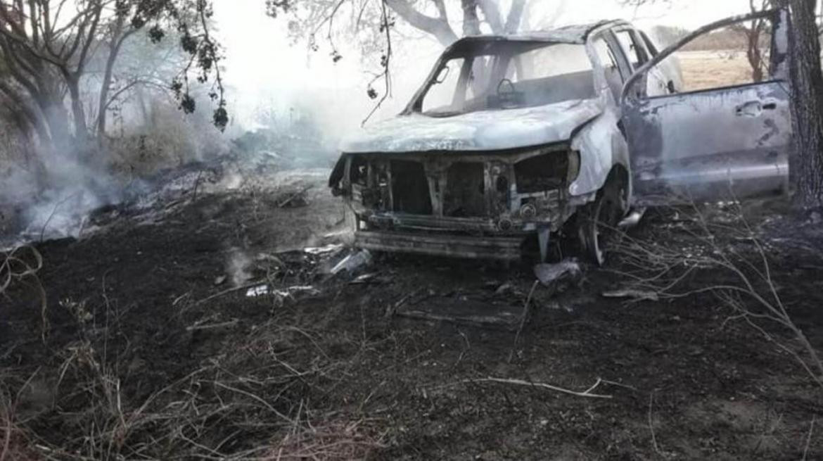 Córdoba, mujer calcinada en camioneta incendiada