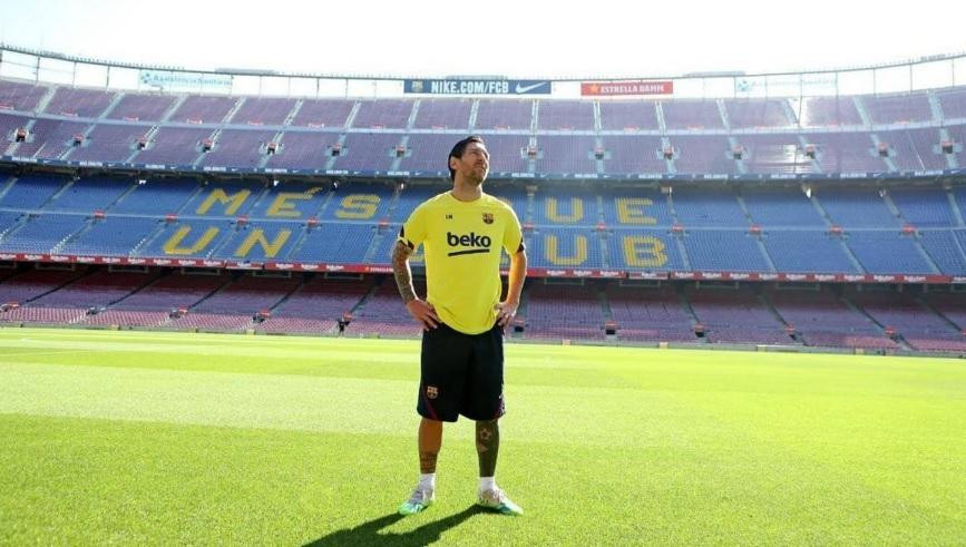 Lionel Messi en el Camp Nou