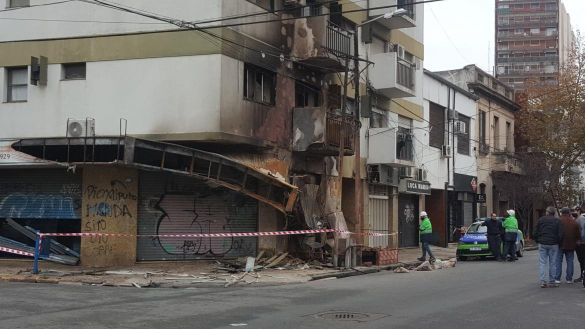 Explosión e incendio en edificio de Avellaneda