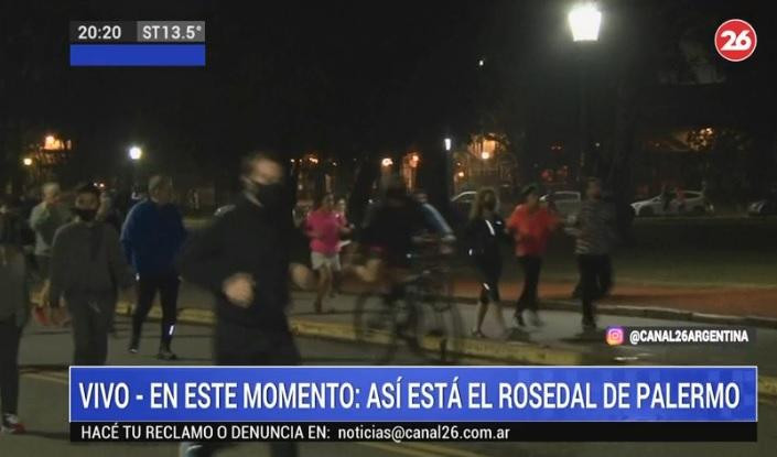 Regreso de los runners a la Ciudad en cuarentena, CANAL 26