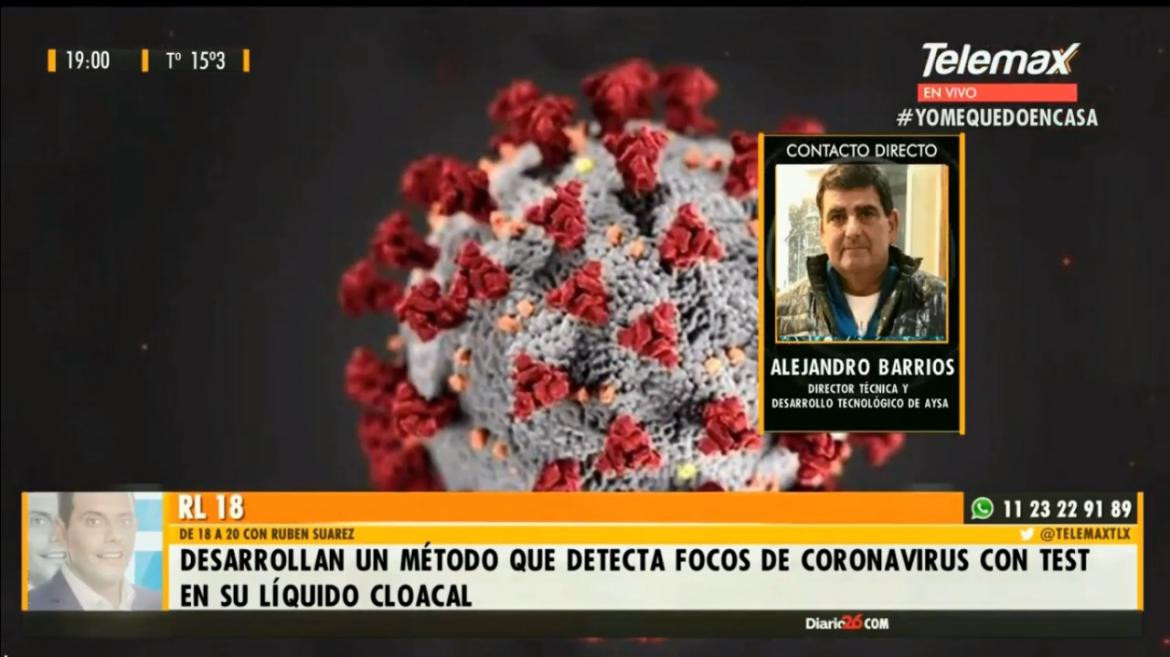 Alejandro Barrios, sobre método que detecta focos de coronavirus con tests PCR de su líquido cloacal, RADIO LATINA