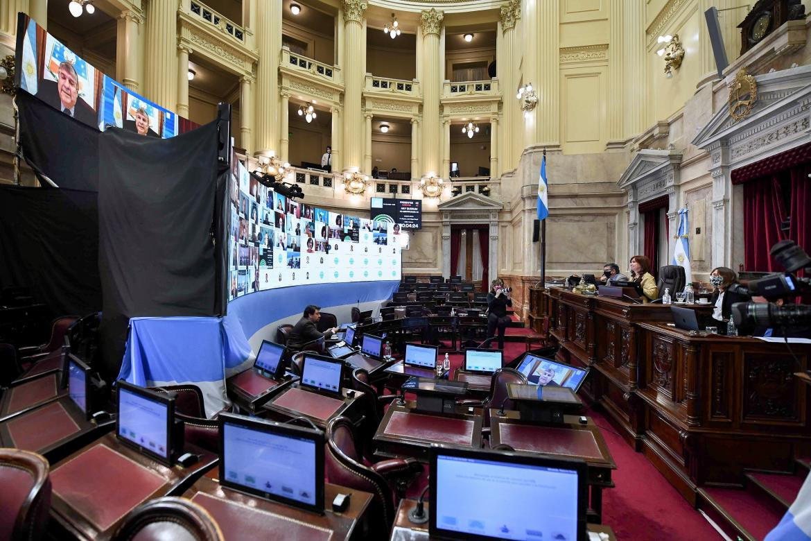 Sesión virtual de Senado, Agencia NA