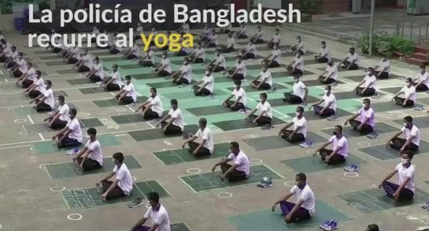 VIDEO REUTERS, la policía de Bangladesh recurre al yoga para aliviar el estrés	