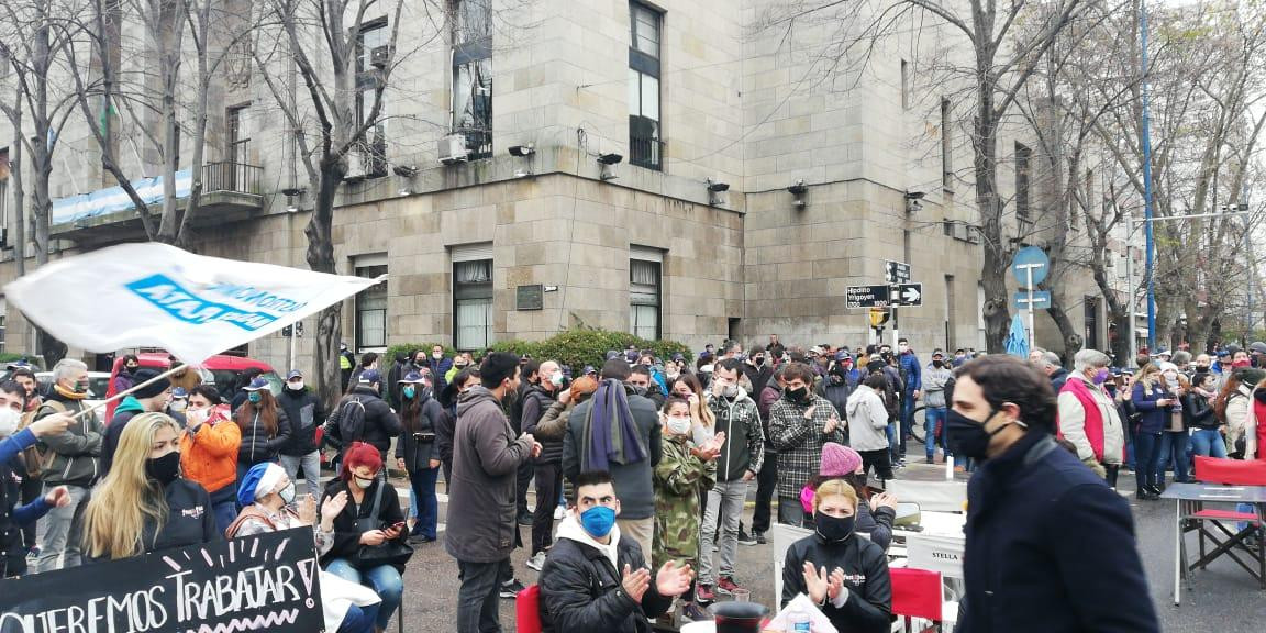 Protesta de gastronómicos en Mar del Plata, cuarentena